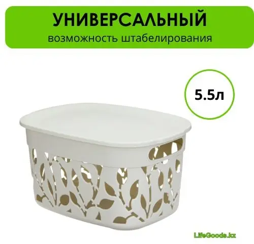 LifeGoods.kz коробка универсальная 28x20.5x15.5 см, пластик купить,NaN