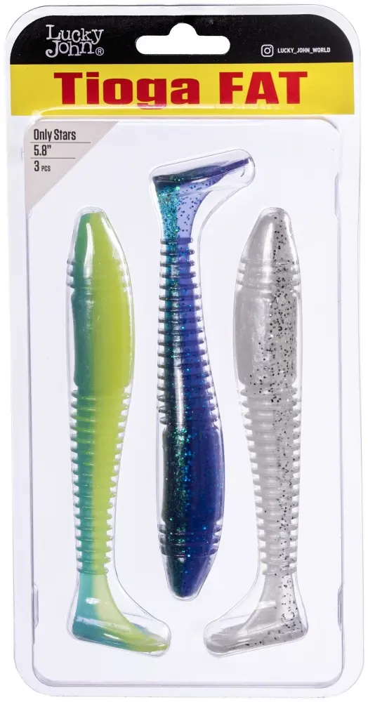 Мягкая приманка Lucky John Pro Series TIOGA FAT 5.8in MIX4 3 шт 147 мм купить,NaN