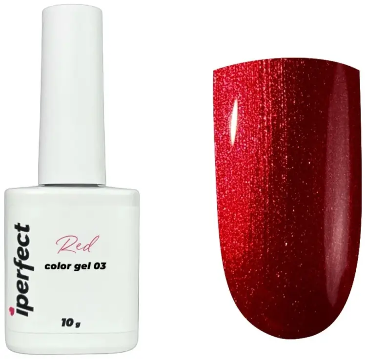 Iperfect гель-лак Red color gel 03 камуфлирующее 10 мл купить,NaN