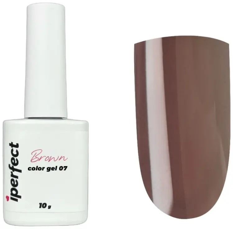 Iperfect гель-лак Brown color gel 07 камуфлирующее 10 мл купить,NaN