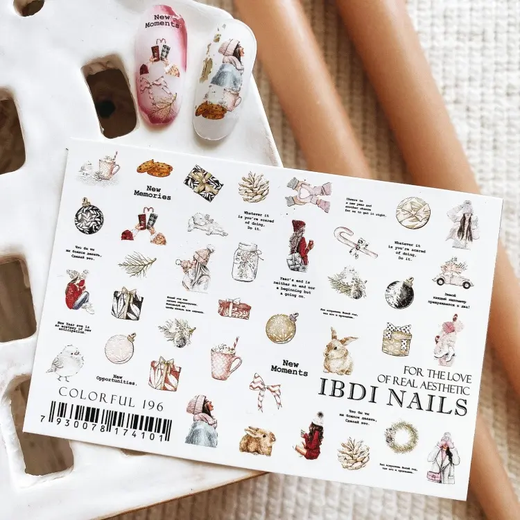 IBDI Nails слайдеры Colorful 196 1 шт купить,NaN