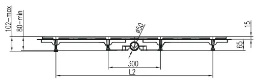 MCH трап CH650/50 без решетки (650х125 см)