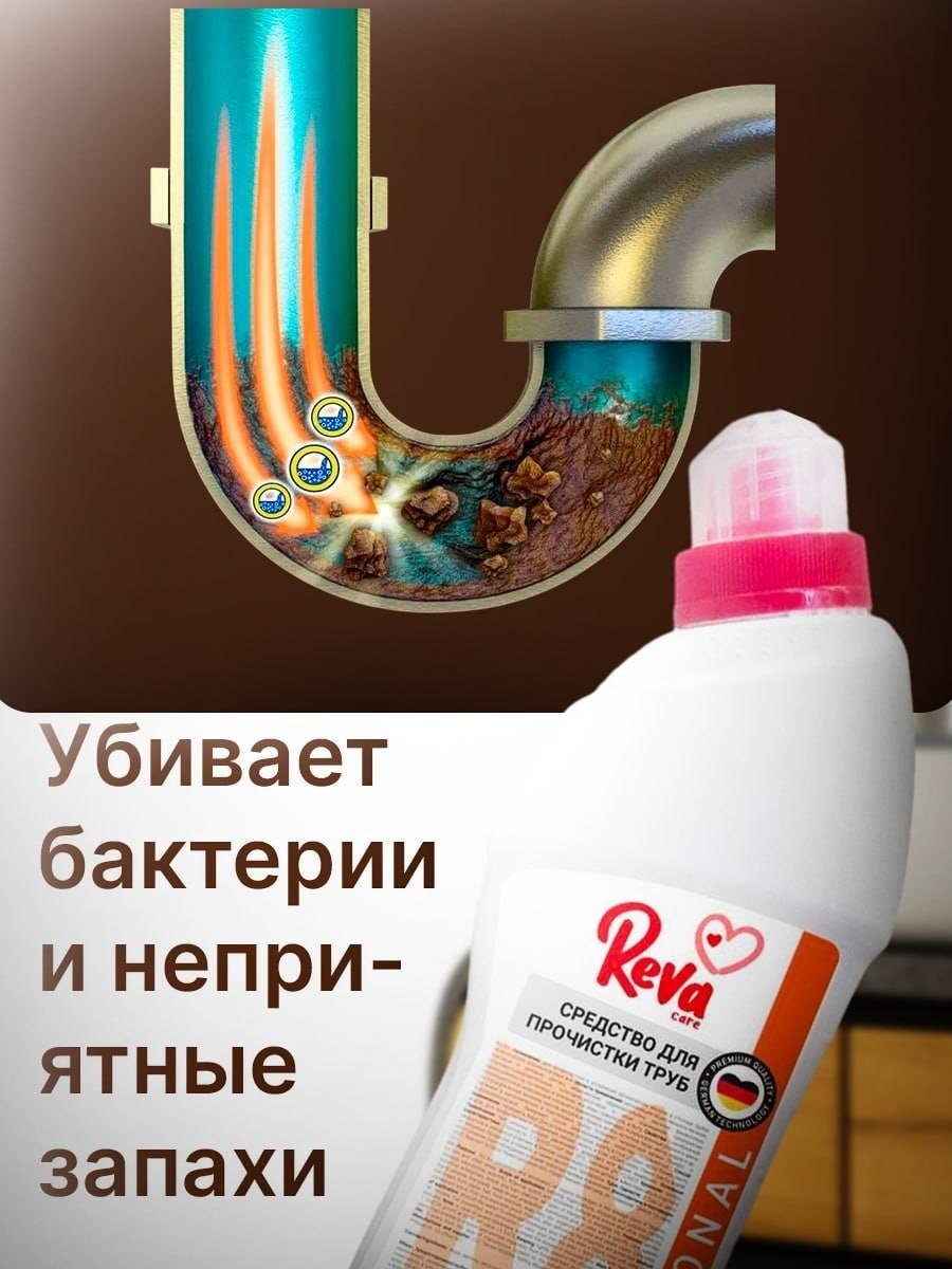 Гель Reva Care для прочистки труб от засоров 750 мл купить,NaN