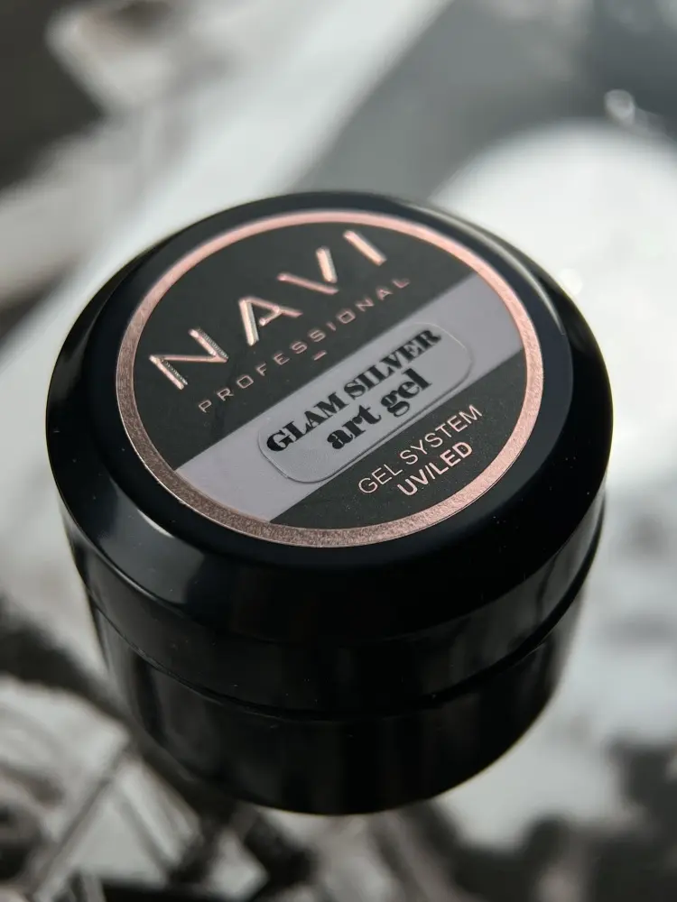 NAVI Professional гель-паста Glam Silver art gel Серебристый 5 мл купить,NaN