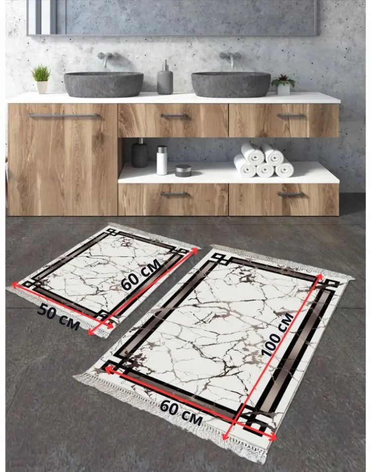 LifeGoods.kz комплект ковриков LG48388 100x60 см, полиэстер, микрофибра купить,NaN