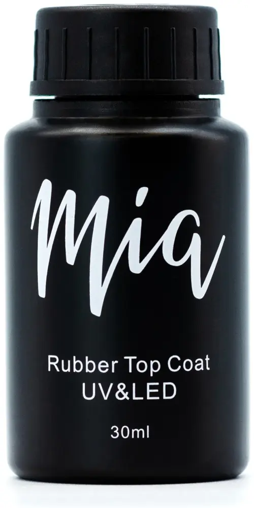 Mia верхнее покрытие Rubber Top coat Clear глянцевое 30 мл купить,NaN