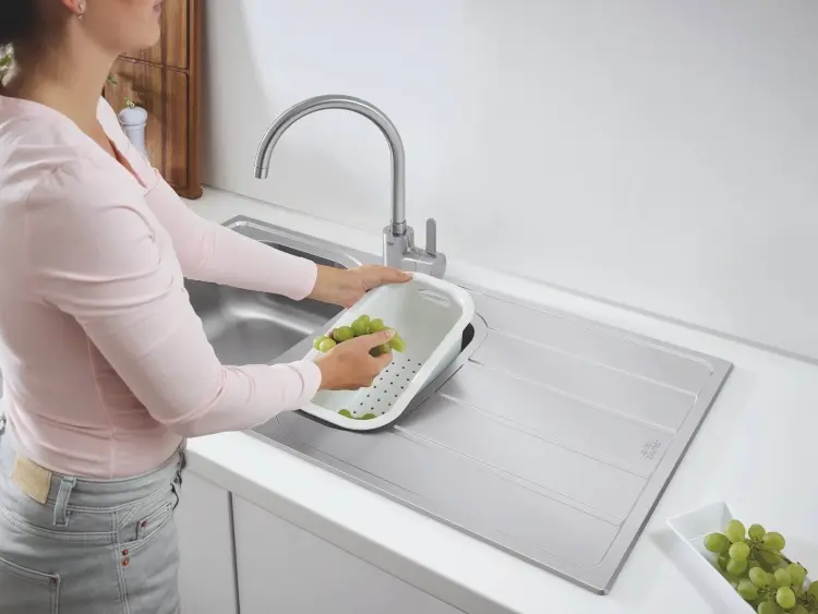 Кухонная мойка Grohe K200 31564SD1 50х96.5х16.5 см, нержавеющая сталь, тон серебристый купить,NaN