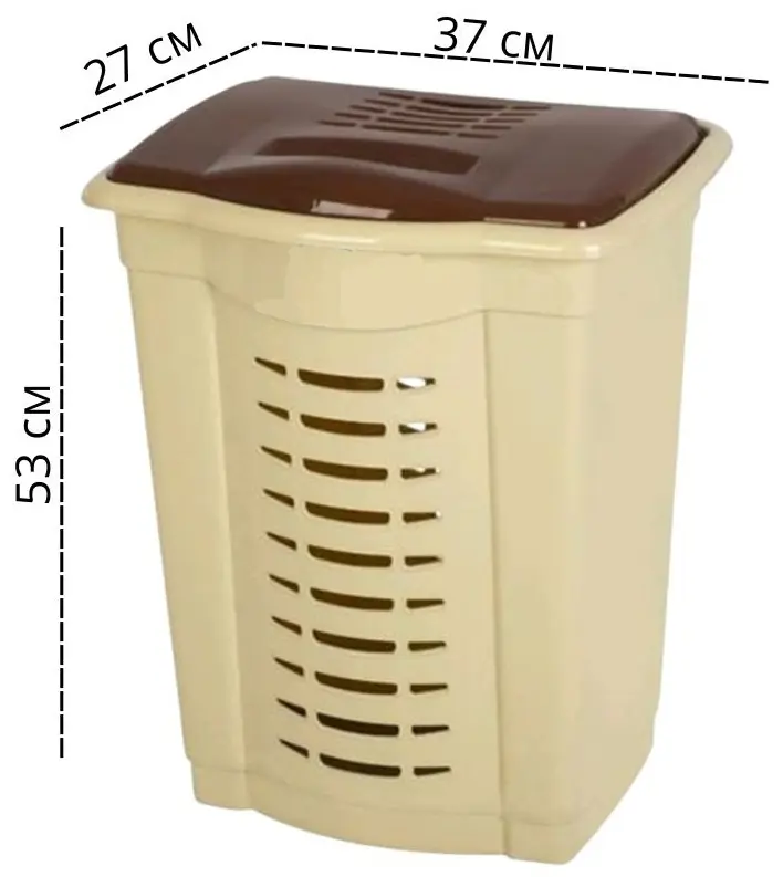 LifeGoods.kz корзина для белья 37x27x53 см, пластик купить,NaN