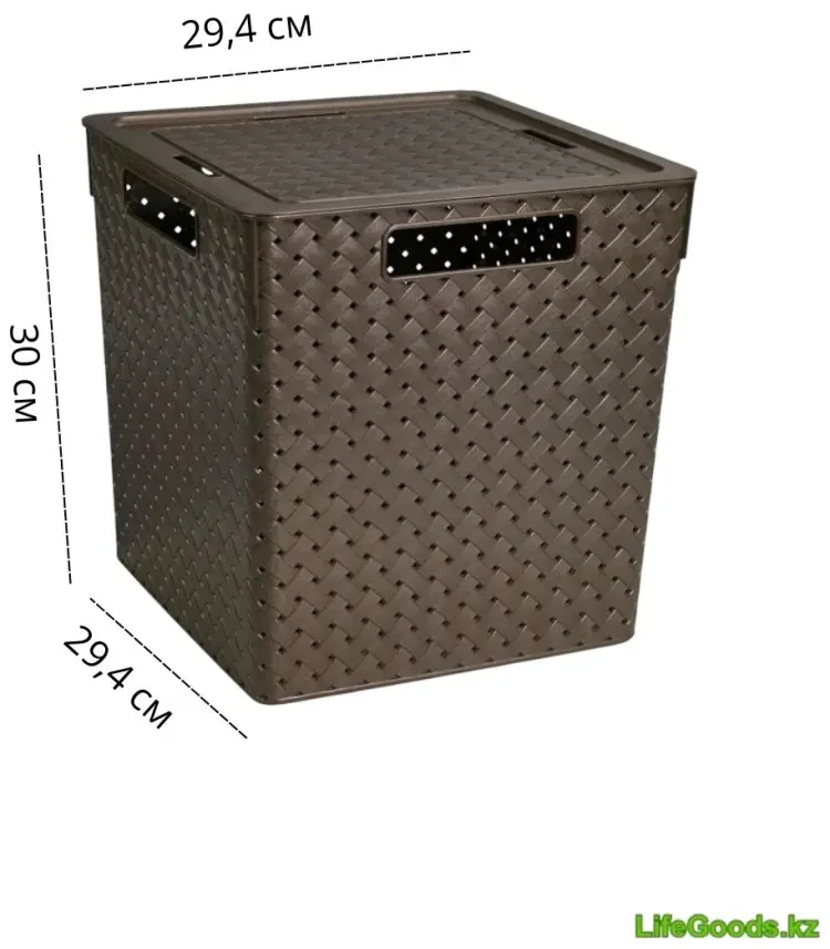 LifeGoods.kz коробка универсальная 29.4x29.4x30 см, пластик купить,NaN