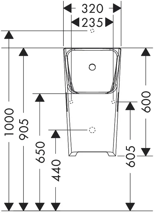Hansgrohe писсуар EluPura Q 60128450, санфарфор