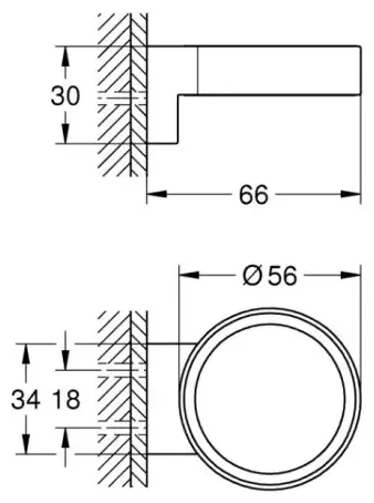 Grohe держатель 41056000 1 шт, металл купить,NaN