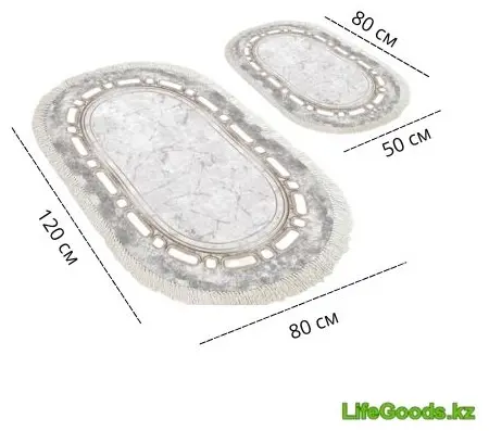 LifeGoods.kz комплект ковриков LG48310 120x80 см, полиэстер, микрофибра купить,NaN