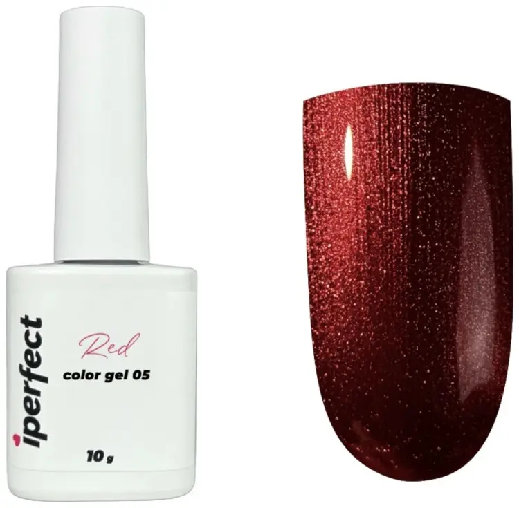 Iperfect гель-лак Red Color 05 камуфлирующее 10 мл купить,NaN