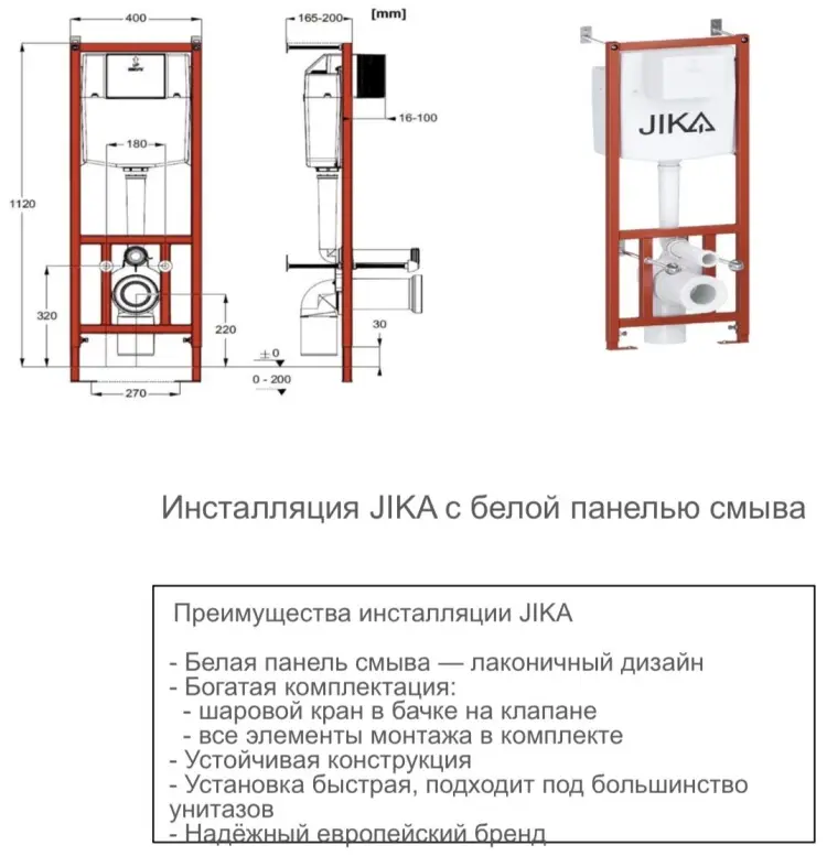Jika рамная инсталляция с белой кнопкой купить,NaN