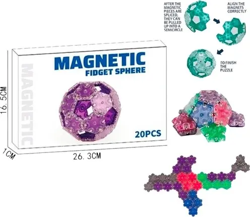 Конструктор Abby магнитный в коробке Magnetic, деталей 20 шт купить,NaN