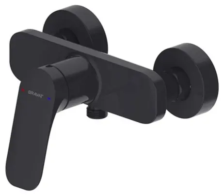 Смеситель для душа BRAVAT F9428563BW-01-ENG, латунь, цвет черный купить,NaN
