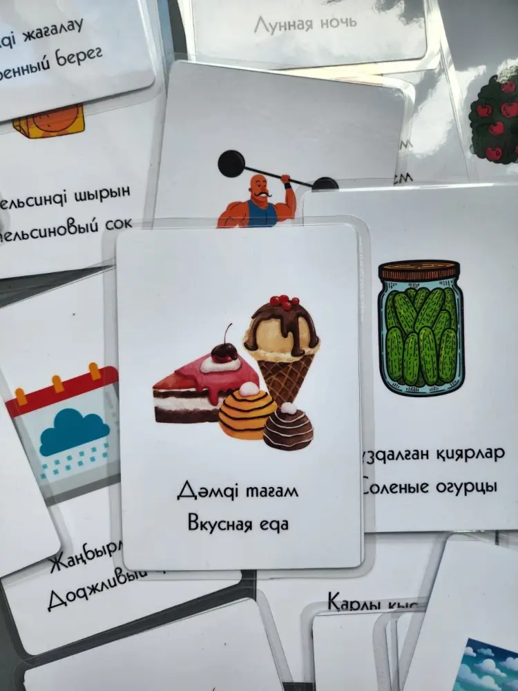 Обучающий набор Обучающий набор Карточки на двух языках Прилагательные купить,NaN