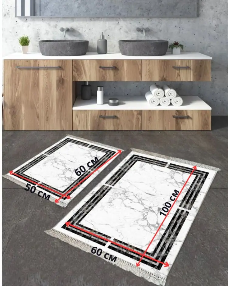 LifeGoods.kz комплект ковриков LG48388 100x60 см, полиэстер, микрофибра купить,NaN