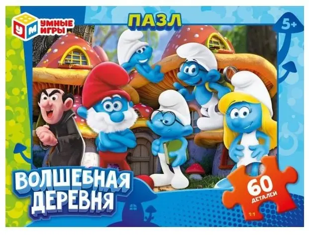 Пазл Умные игры Пазл 60 деталей Волшебная деревня классический 60 деталей купить,NaN