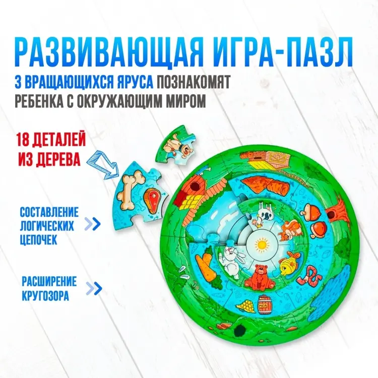 Пазл ToySib Животные купить,NaN