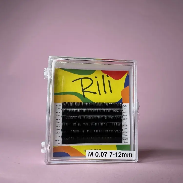 Rili ленточные M 0.07 мм черный mix 7-12 мм купить,NaN