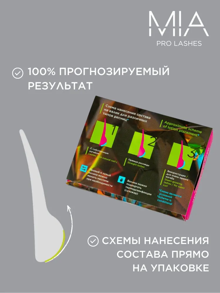 Валики для ламинирования ресниц MIA PRO LASHES перламутровые 8 шт купить,NaN