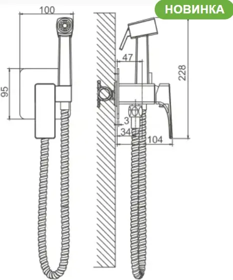 Belz гигиенический душ B55709-7, латунь купить,NaN
