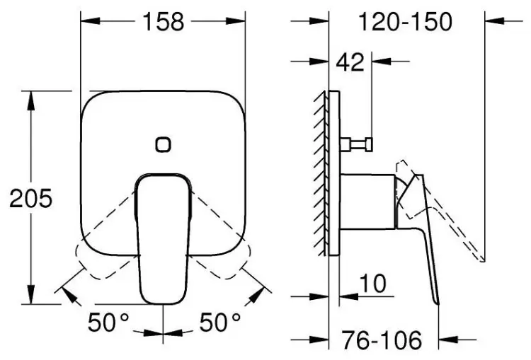 Смеситель для ванны Grohe Смеситель однорычажный скрытого монтажа для ванны GROHE Cubeo, с переключателем на 2 положения, хром (1017780000), латунь, цвет хром купить,NaN