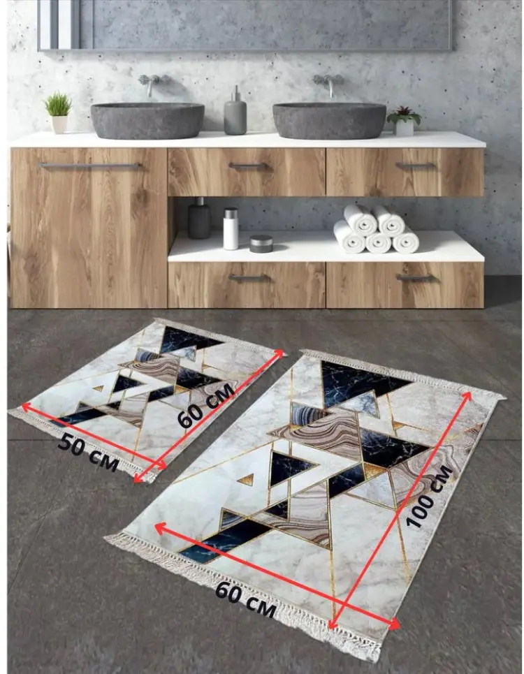 LifeGoods.kz комплект ковриков LG48388 100x60 см, полиэстер, микрофибра купить,NaN