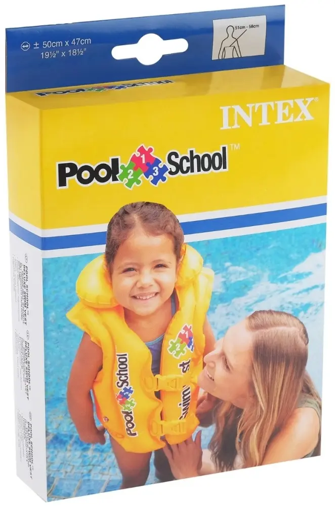 Intex жилет Pool School Deluxe 58660EU желтый купить,NaN