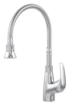 Смеситель с гибким изливом Lemark AGATA LM0712C, латунь, цвет серебристый купить,NaN