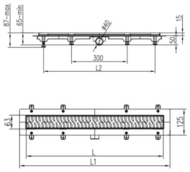 MCH трап CH550L1 (55х6.3 см) купить,66000