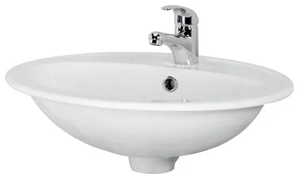 Раковина Cersanit Calla 54 врезная овальная 53.50х41 см, фаянс купить,NaN
