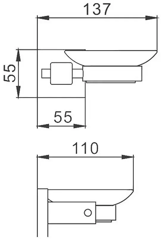 Haiba мыльница HB8902 1 шт, нержавеющая сталь