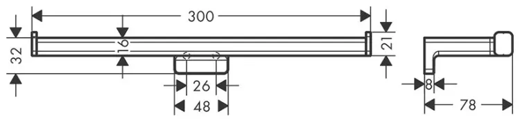Hansgrohe держатель AddStoris 41748670 1 шт, металл купить,NaN
