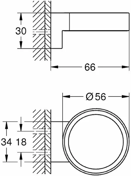 Grohe держатель Selection 41027000 1 шт, металл купить,NaN