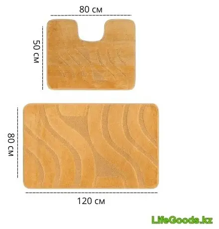 LifeGoods.kz комплект ковриков LG51434 120x80 см, ПВХ, микрофибра, латекс купить,NaN