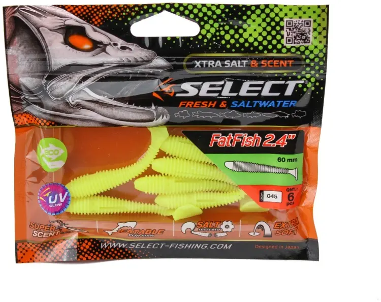 Мягкая приманка SELECT Fatfish 2.4 1870.27.23 6 шт 60 мм 045 купить,NaN