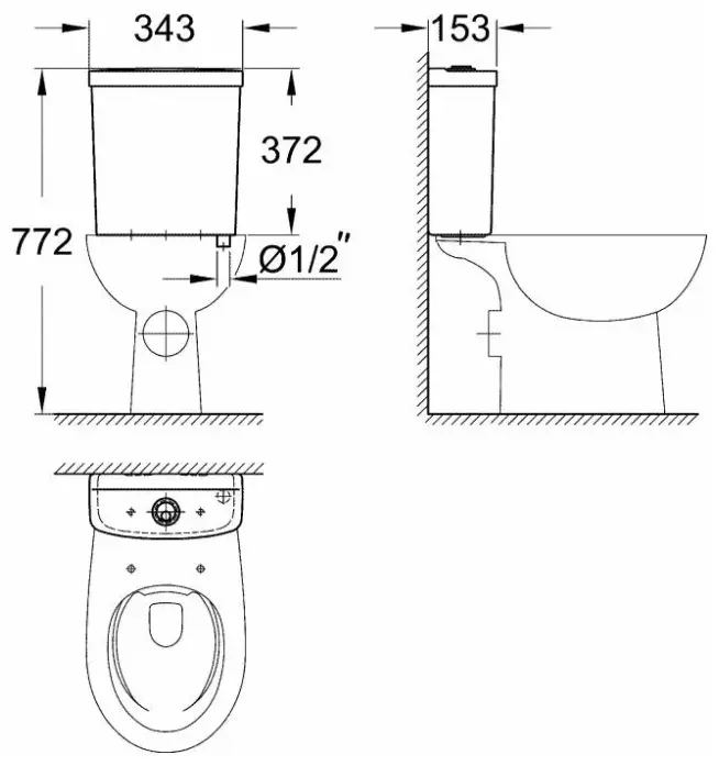 Бачок для унитаза Grohe 6 л, Bau Ceramic 39436000 купить,NaN