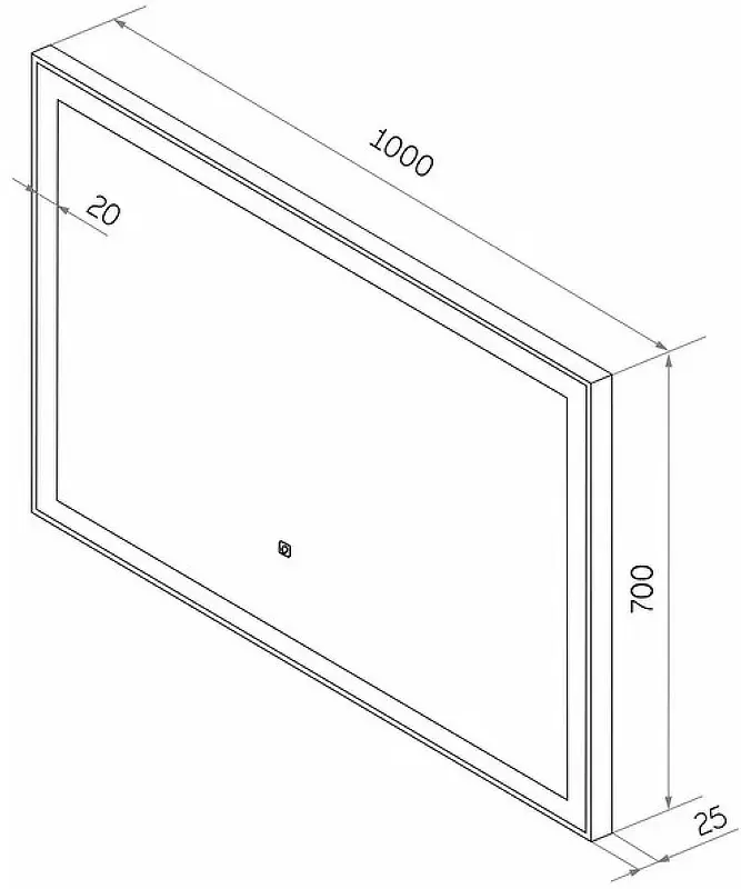 Зеркало настенное Континент 100x70 см купить,NaN