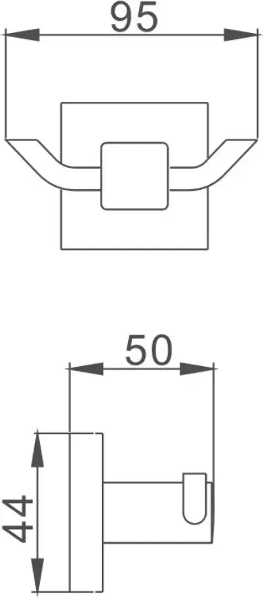 Haiba крючок HB8605-2 1 шт, нержавеющая сталь
