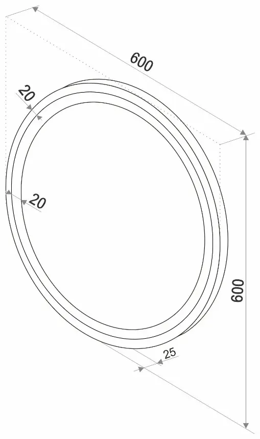 Зеркало настенное Континент 60x60 см купить,NaN
