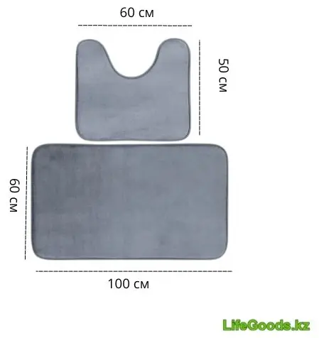 LifeGoods.kz комплект ковриков LG51677 100x60 см, полиэстер купить,NaN