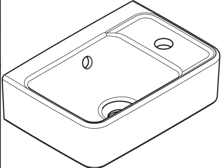 Раковина Hansgrohe White House Hansgrohe Xanuia Q 60129450 подвесная прямоугольная 36х25 см, фарфор