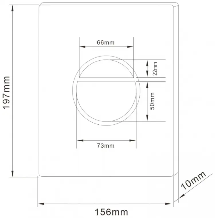 Abber кнопка смыва AC0126MB