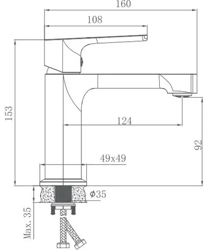 Смеситель для раковины (умывальника) Haiba HB10512, однозахватный купить,NaN