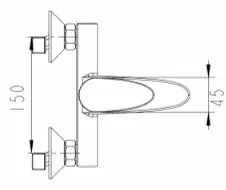 Смеситель для ванны с душем BRAVAT DROP F64898C-01A, однозахватный купить,62650