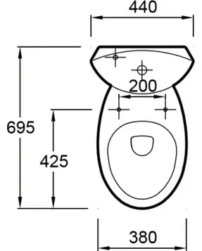 Бачок для унитаза Jacob Delafon E1425-00 PRESQU'ILE