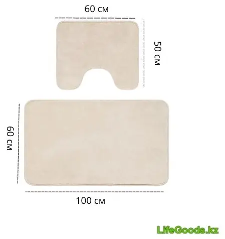 LifeGoods.kz комплект ковриков LG51677 100x60 см, полиэстер купить,NaN