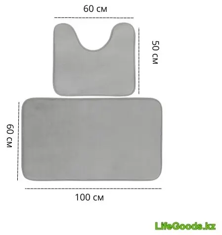 LifeGoods.kz комплект ковриков LG51677 100x60 см, полиэстер купить,NaN